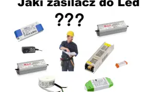 Budowlaniec z planami zastanawia się, jaki zasilacz do LED wybrać spośród wielu modeli.