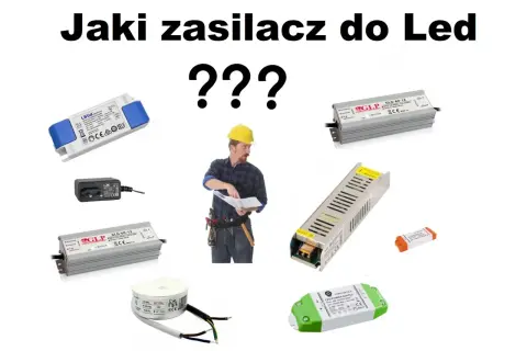 Budowlaniec z planami zastanawia się, jaki zasilacz do LED wybrać spośród wielu modeli.