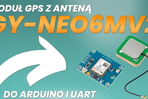 Moduł GPS GY-NEO6MV2 z anteną, idealny do projektów Arduino i UART.