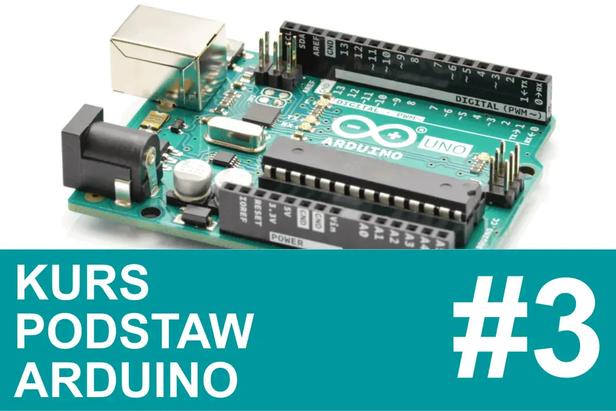 Zielona płytka drukowana Arduino Uno z wyprowadzeniami i portami. Kurs podstaw Arduino #3.